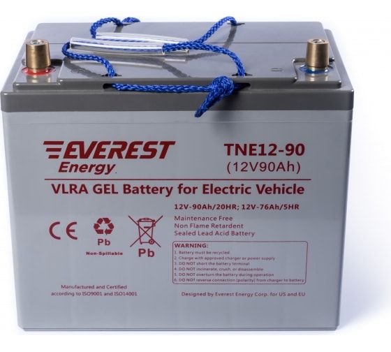 Аккумулятор Everest Energy TNE 12-90 (6-EVF-70) (12V-C5/76А/ч, С20/90 А/ч) 260*168*215
